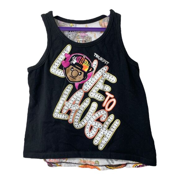 Trukfit Girl’s Tank Top Size 5 Medium Black White Multicolor - Picture 1 of 5
